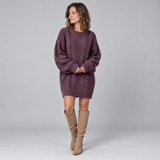 Sandra – Cable-Knit Sweater Dress