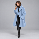 Nela – Oversized Mid-Length Shawl Collar Coat